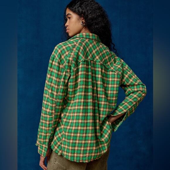Urban Outfitters New BDG Brixton Button-Down Flannel Shirt small - Picture 2 of 5